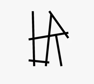 The hand-drawn monogram, clean