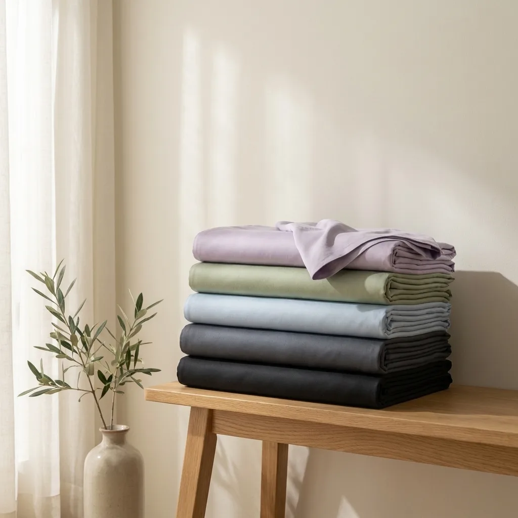 Folded sheet stack across colorways